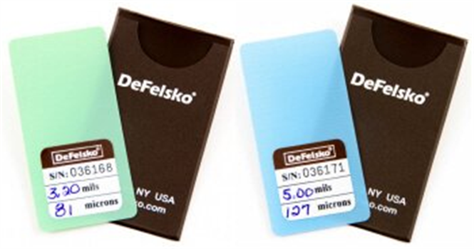 Certifikované folie pro mikrometr Testex, sada 2 ks