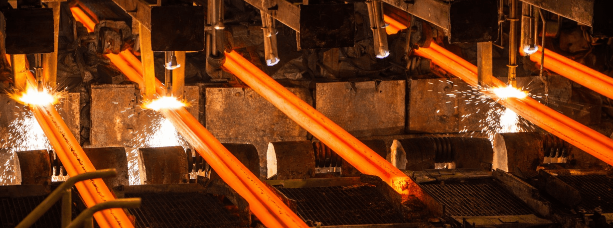 Kontinuální lití železa v hutním závodě