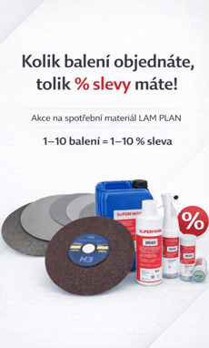Sleva na spotřební materiál LAM PLAN